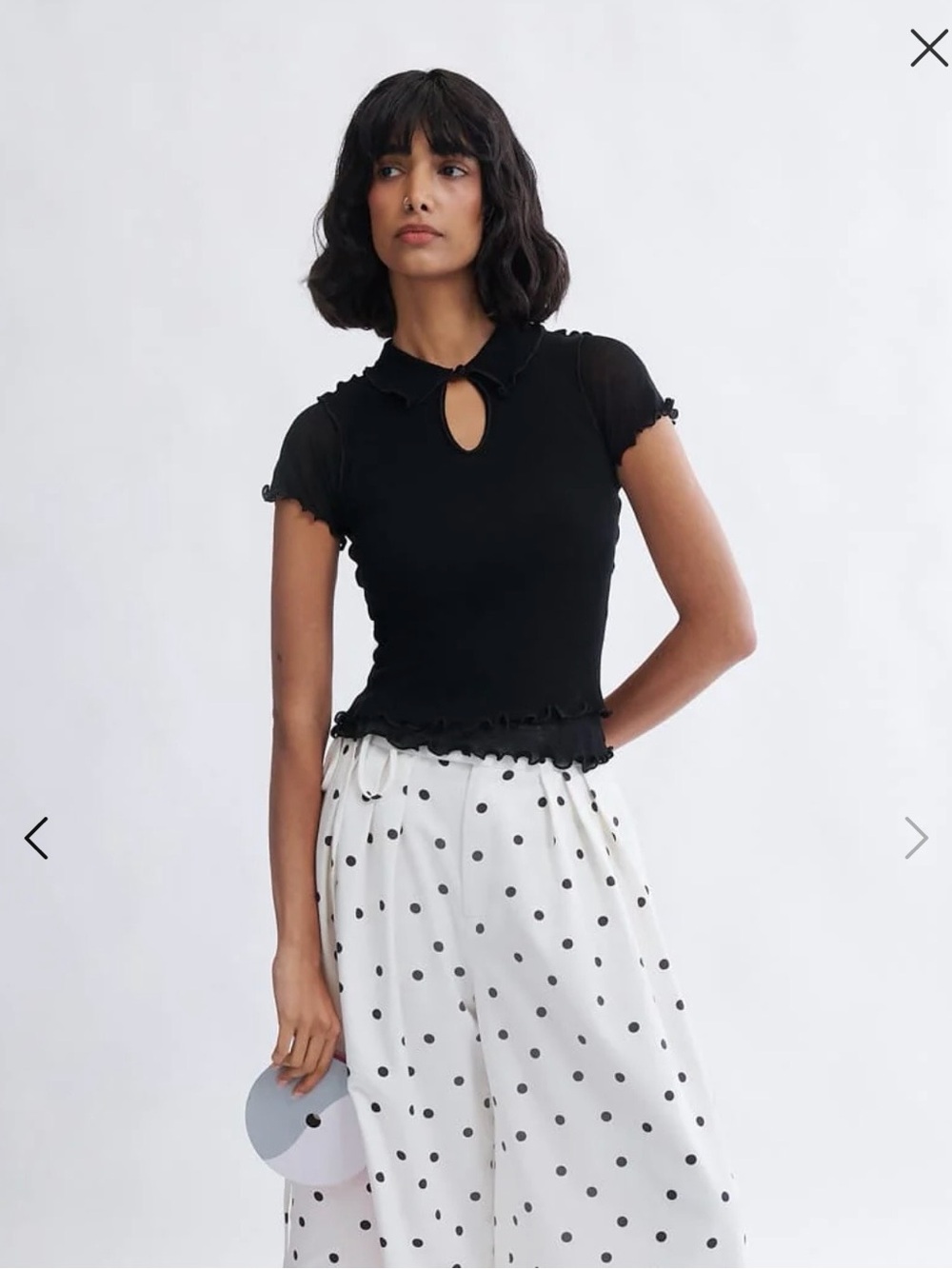 Eliza Faulkner Black Polo Top